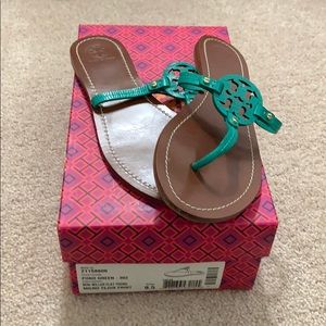 Tory Burch turquoise mini millers.